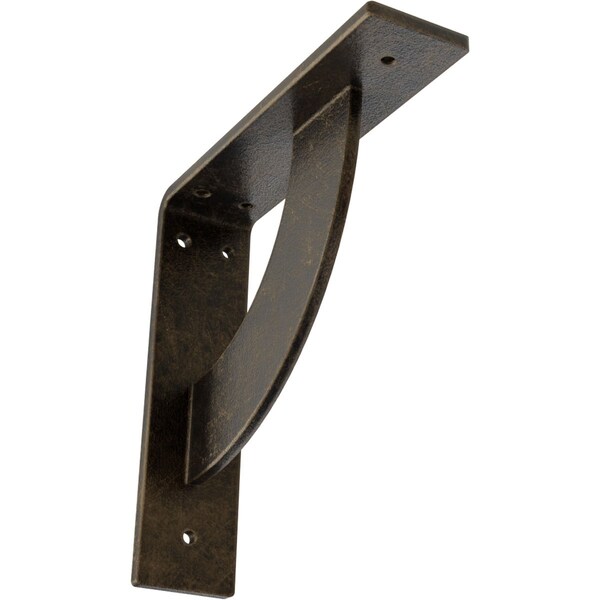 Ekena Millwork Bulwark Steel Bracket, Antiqued Pale Gold 2"W x 8"D x 8"H BKTM02X08X08BUAPG - main